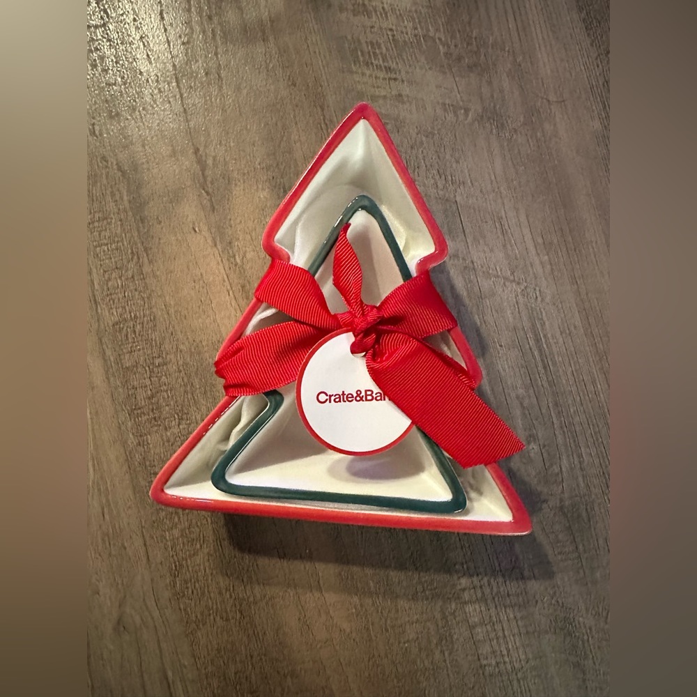 Crate & Barrel Tree Ramekins, Set of 2 NEW